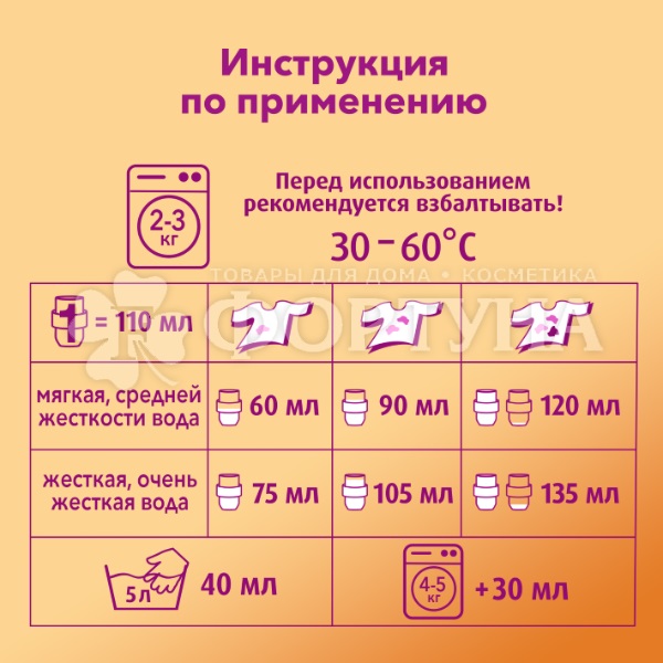 Гель для стирки Ласка 3000 мл Уход и восстановление