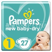 Подгузники Pampers New Baby 27 шт 1 (2-5кг) Для новорожденных