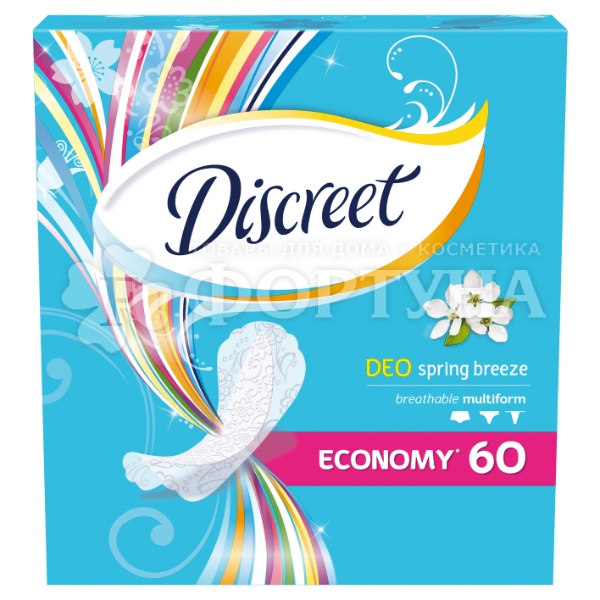 Прокладки Discreet 60 шт Део Spring Breze Трио ежедневные