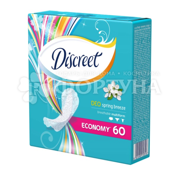 Прокладки Discreet 60 шт Део Spring Breze Трио ежедневные
