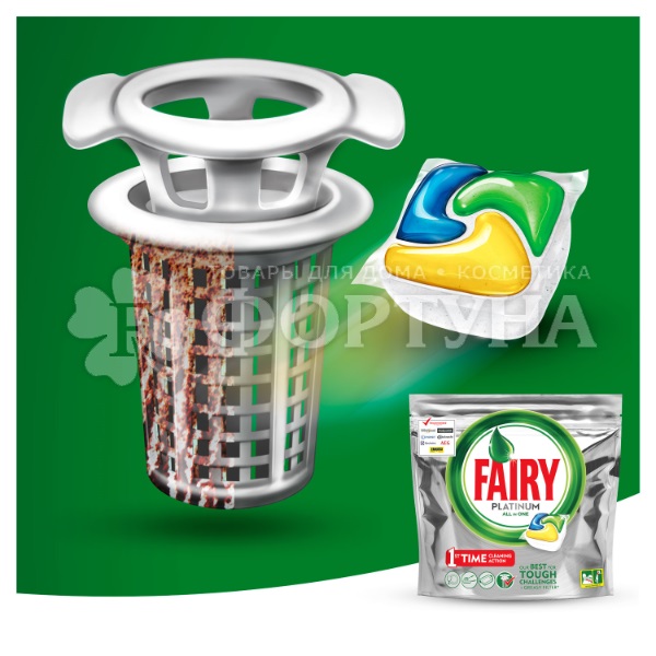 Капсулы для посудомоечных машин Fairy Platinum All in1 37 шт Для посудомоечных машин