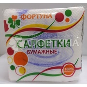 Салфетки бумажные Фортуна 70 шт 1-слойные с рисунком (старый и новый дизайн в ассортименте)