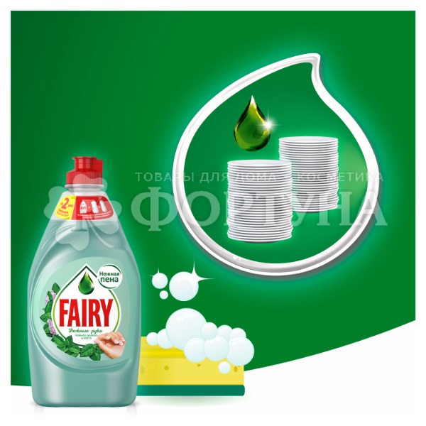 Моющее средство для посуды Fairy 900 мл Чайное дерево и мята
