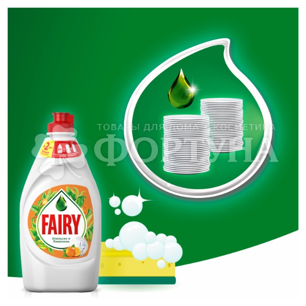 Моющее средство для посуды Fairy 900 мл Апельсин и лимонник