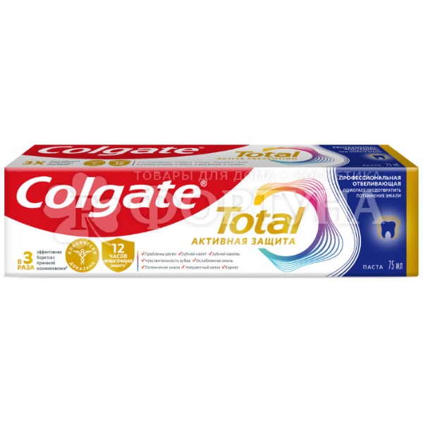 Зубная паста Colgate Total 12 75 мл Профессиональная отбеливающая
