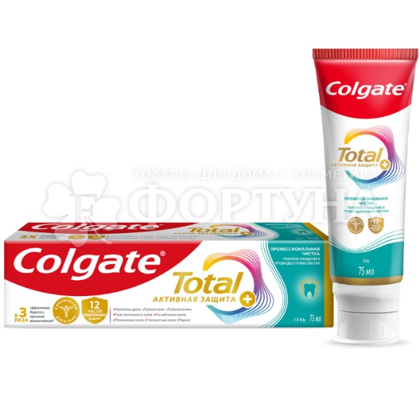 Зубная паста Colgate Total 12 75 мл Профессиональная чистка гель