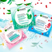 Маска для лица Garnier 30 мл Тканевая. Увлажнение + аква бомба