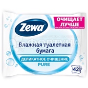 Туалетная бумага Zewa 42 шт Pure влажная