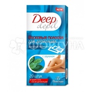 Восковые полоски Deep depil 20 шт С азуленом Для области бикини