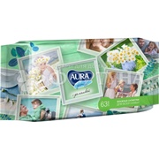 Салфетки влажные AURA 63 шт Для всей семьи