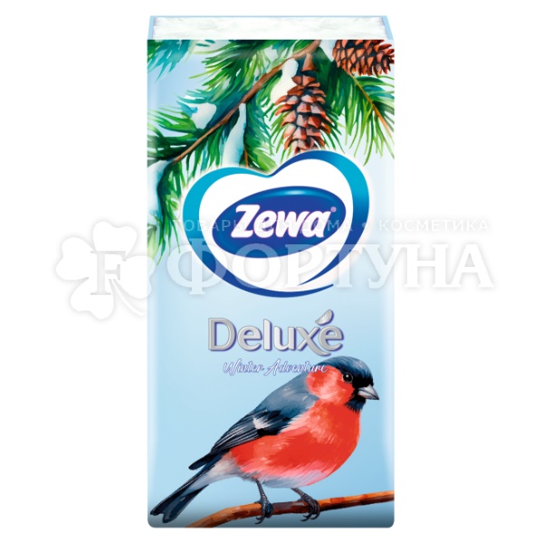 Платки носовые Zewa 10 шт 3х-слойные Deluxe Family