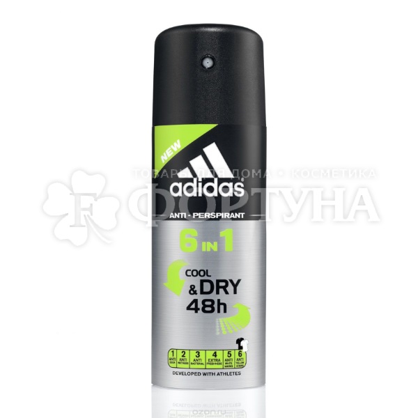 Дезодорант аэрозольный Adidas 150 мл Cool&Dry 6in1