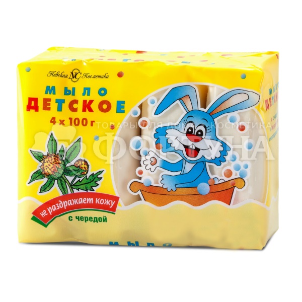 Туалетное мыло Невская косметика 4*100 г Детское Череда В блоках