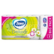 Туалетная бумага Zewa 8 шт Deluxe Ромашка 3х-слойная