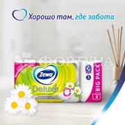 Туалетная бумага Zewa 8 шт Deluxe Ромашка 3х-слойная