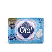 Прокладки Ola! Wings Classic Normal Singles 10 шт с поверхностью ''сеточка'' критические