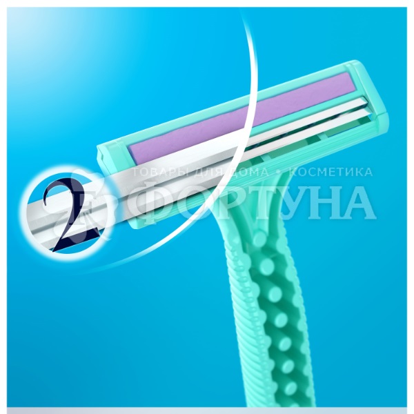 Станки одноразовые Gillette Simply Venus 2 2 шт в пакете 2 лезвия с увлажняющей полоской