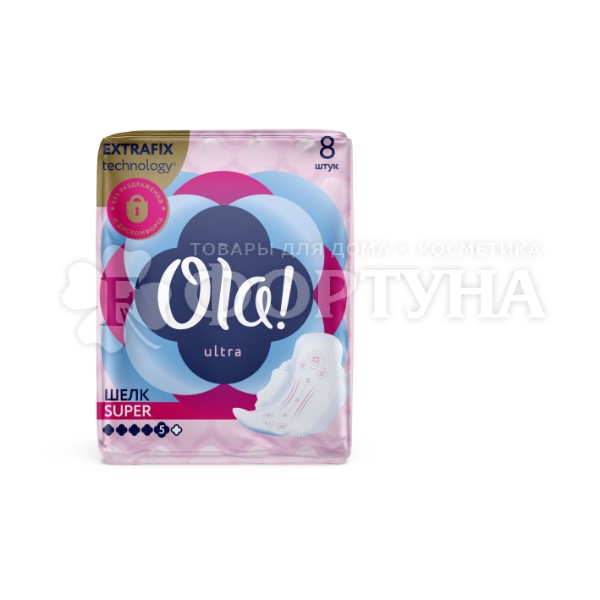 Прокладки Ola! Ultra Super 8 шт с шелковистая поверхностью критические