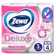 Туалетная бумага Zewa 4 шт Deluxe Орхидея 3х - слойная