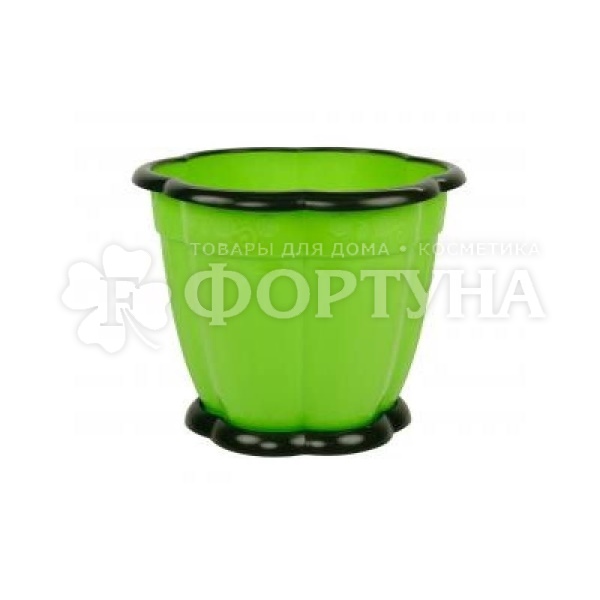 Горшок для цветов 3 л ''Восторг'' с поддоном зеленый артикул М1219