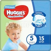 Подгузники Huggies Ultra Comfort 15 шт Для мальчиков 5(12-22кг)