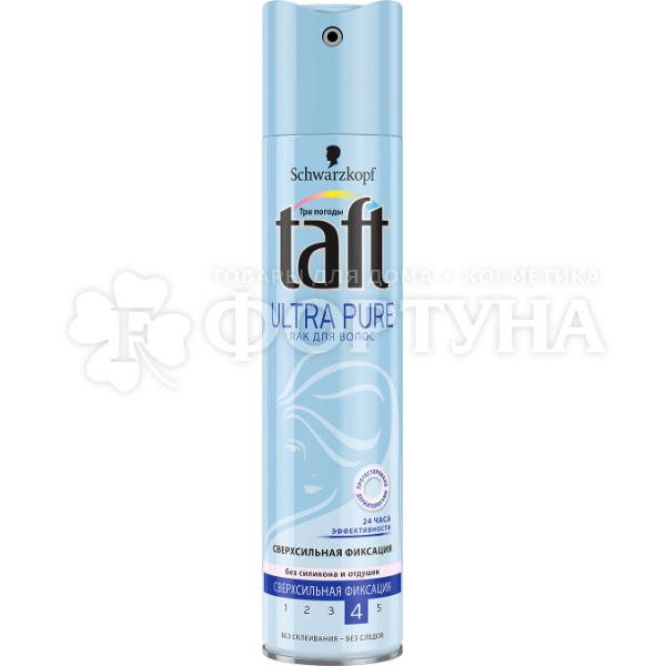 Лак для волос Taft 225 мл Ultra Pure без запаха сверхсильная фиксация